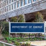 "Department of Energy" sign outside a government building.