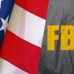 American flag and FBI logo