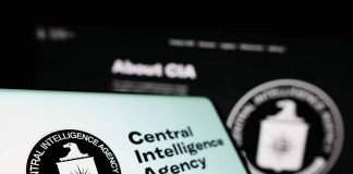 CIA logo on screen, text "Central Intelligence Agency".