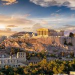 Acropolis of Athens at sunset