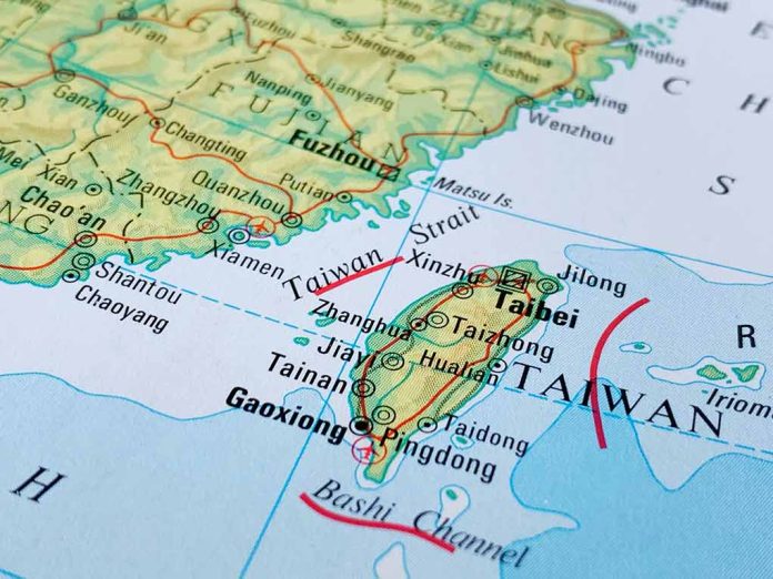 Map showing Taiwan